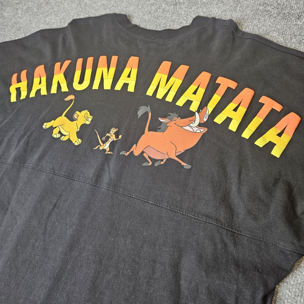 Disney Hakuna Matata Lion King Spirit Jersey Size XL Pumba‎ Timon Black